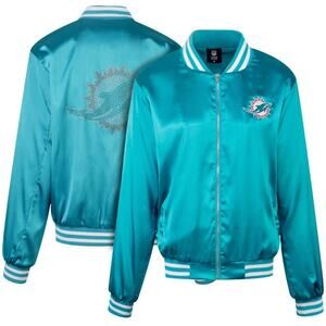 Miami Dolphins jacket Cuce Aqua Full-Zip Varsity Jacket NFL size XL NWT